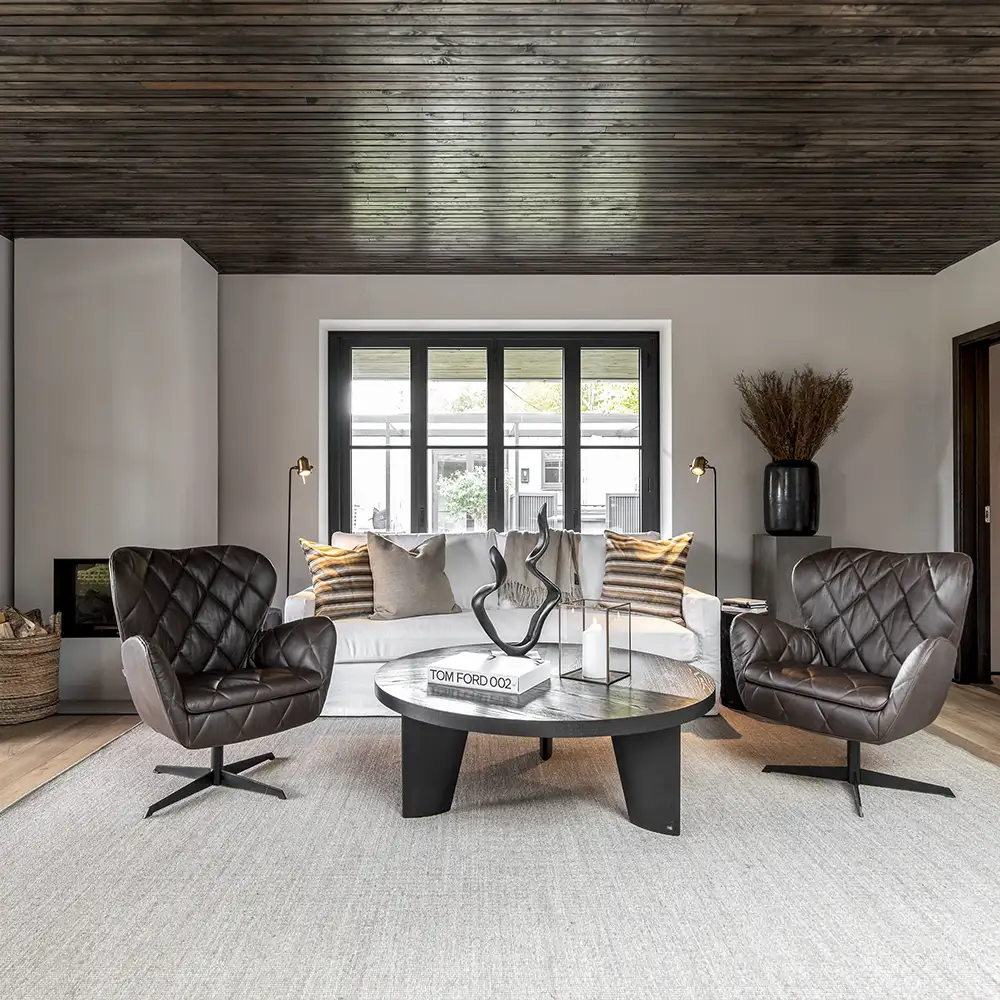 Caden salongbord Ø 130 Svart Artwood