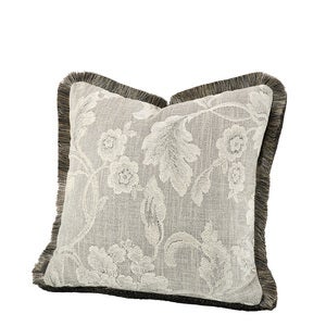Serena Flower putetrekk med frynset kant 50x50 cm - Oyster