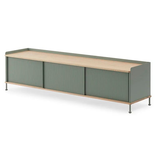 Enfold skjenk 186 x 45 cm  - oiled oak Dusty Green
