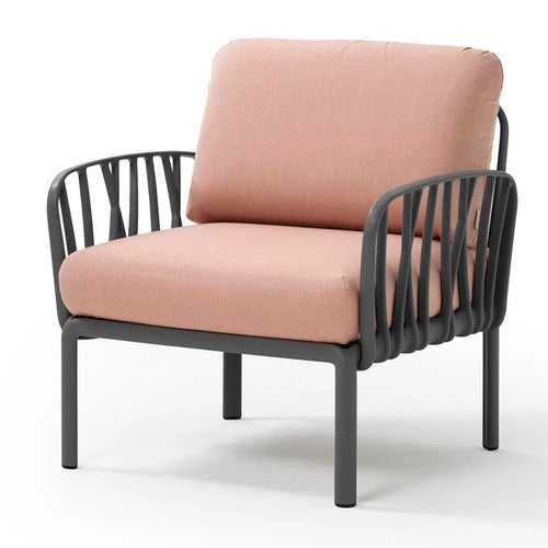 Komodo lenestol Anthracite - Rosa Quarzo