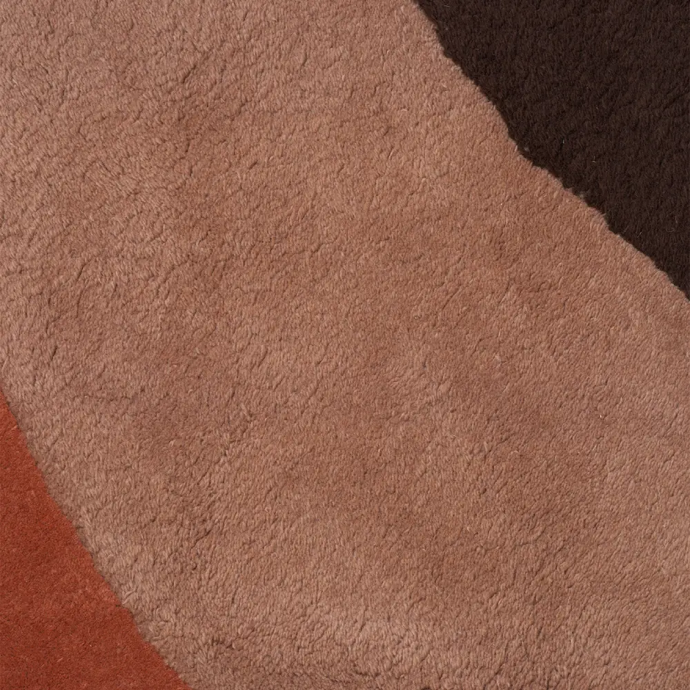 View Tuftet Teppe 180x180 cm - Rødbrun