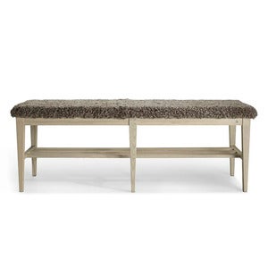 Nadja Bench 130 cm Grå oljet ask/safeskinn Sahara