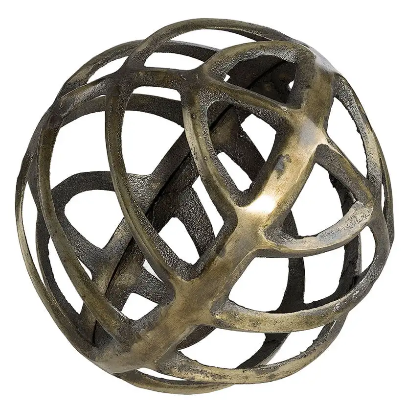 Dekorasjon Calisto L Vintage Brass Artwood