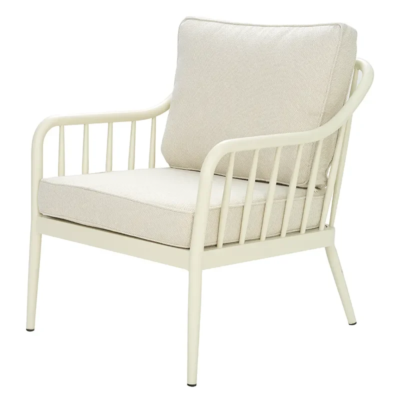 Coleville lenestol  Pearl white / Dot beige