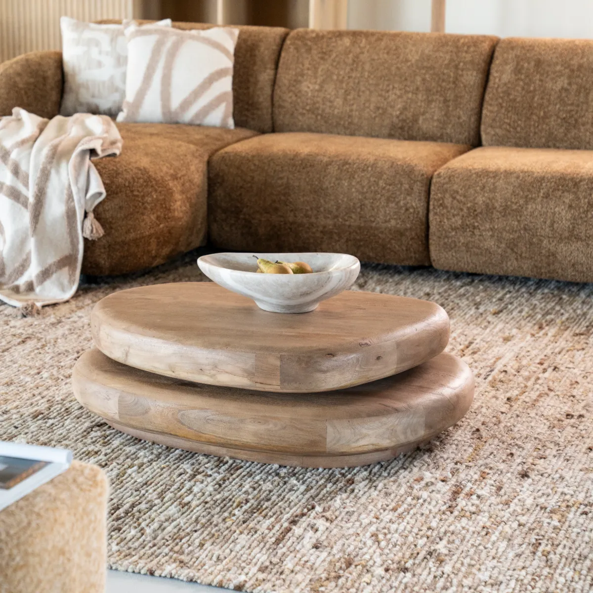Kabo Salongbord - light brown 100x80x27 cm