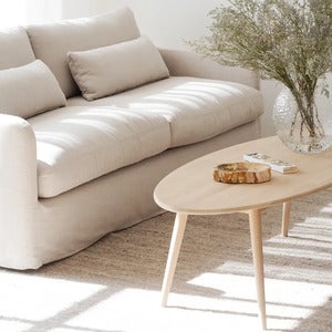 Tompkins salongbord 150x60 cm hvitpigmentert eik