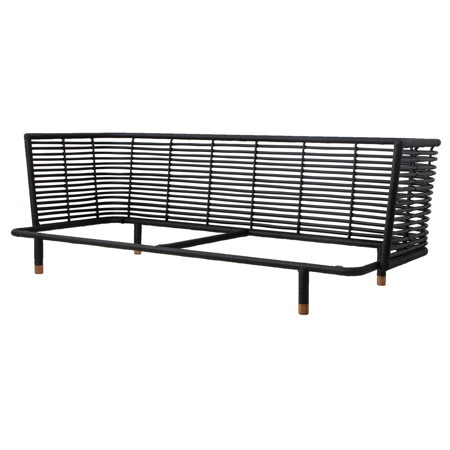 Sense Svart flettet sofa