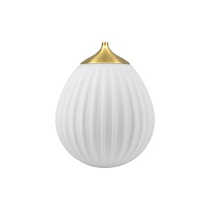 Around World lampeskjerm Ø21 cm  White/brushed brass