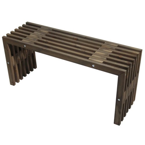 D-benk Benk 100 cm Furu Gråoljet