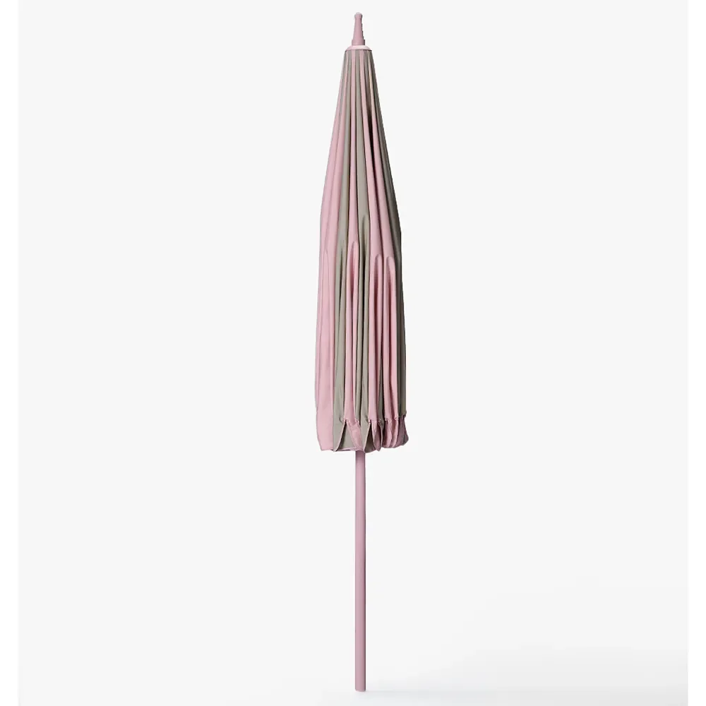 Parasoll Ø240 cm Rosa/Beige stripete