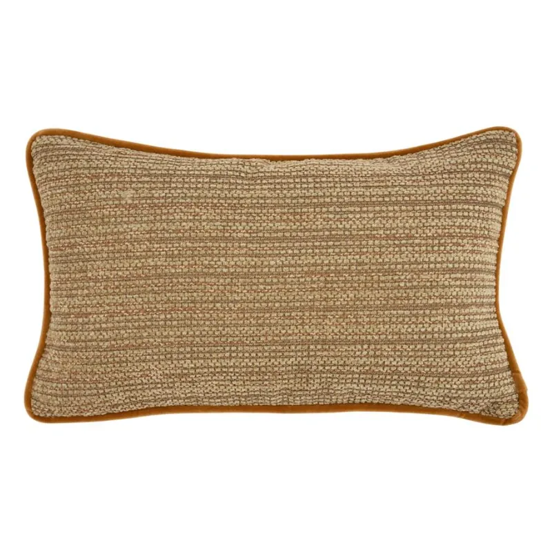 Joy 30x50x4,5 cm Polyester & viscose,  down feather filling Pluto brown
