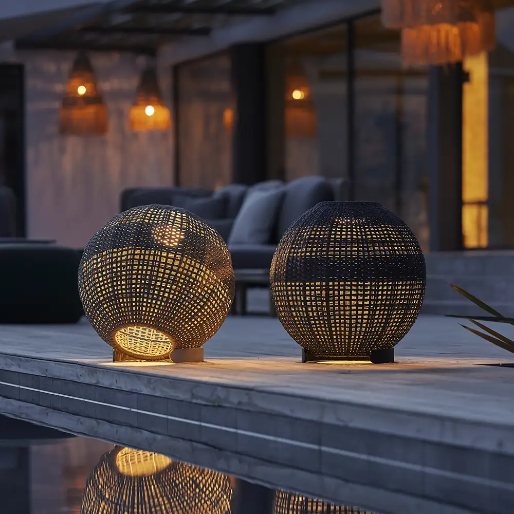 Illusion lampe rund Graphite, Soft Rope