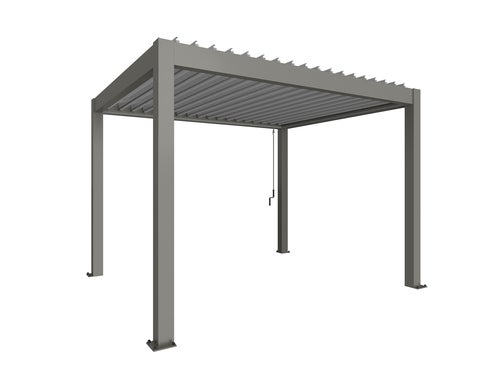 Pergola størrelse 3 x 3,5 metallic quartz grå
