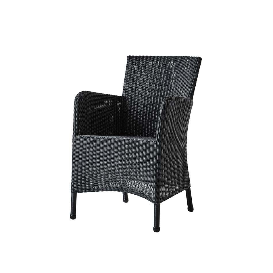 Hampsted karmstol kunstrotting svart