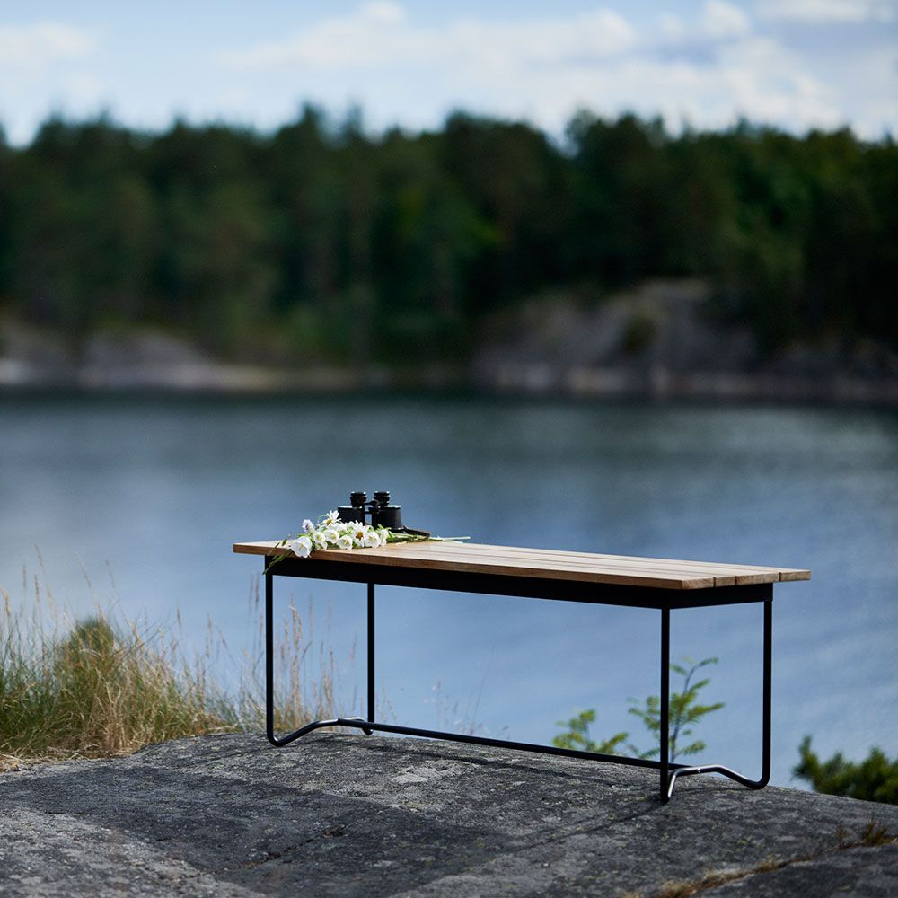 Häringe salongbord 85 X 150 cm svart/teak Skargaarden