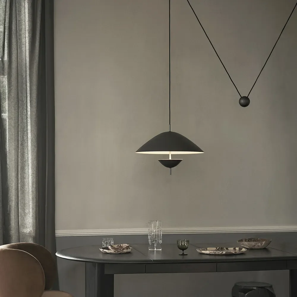 Lod Pendellampe Blackened Iron