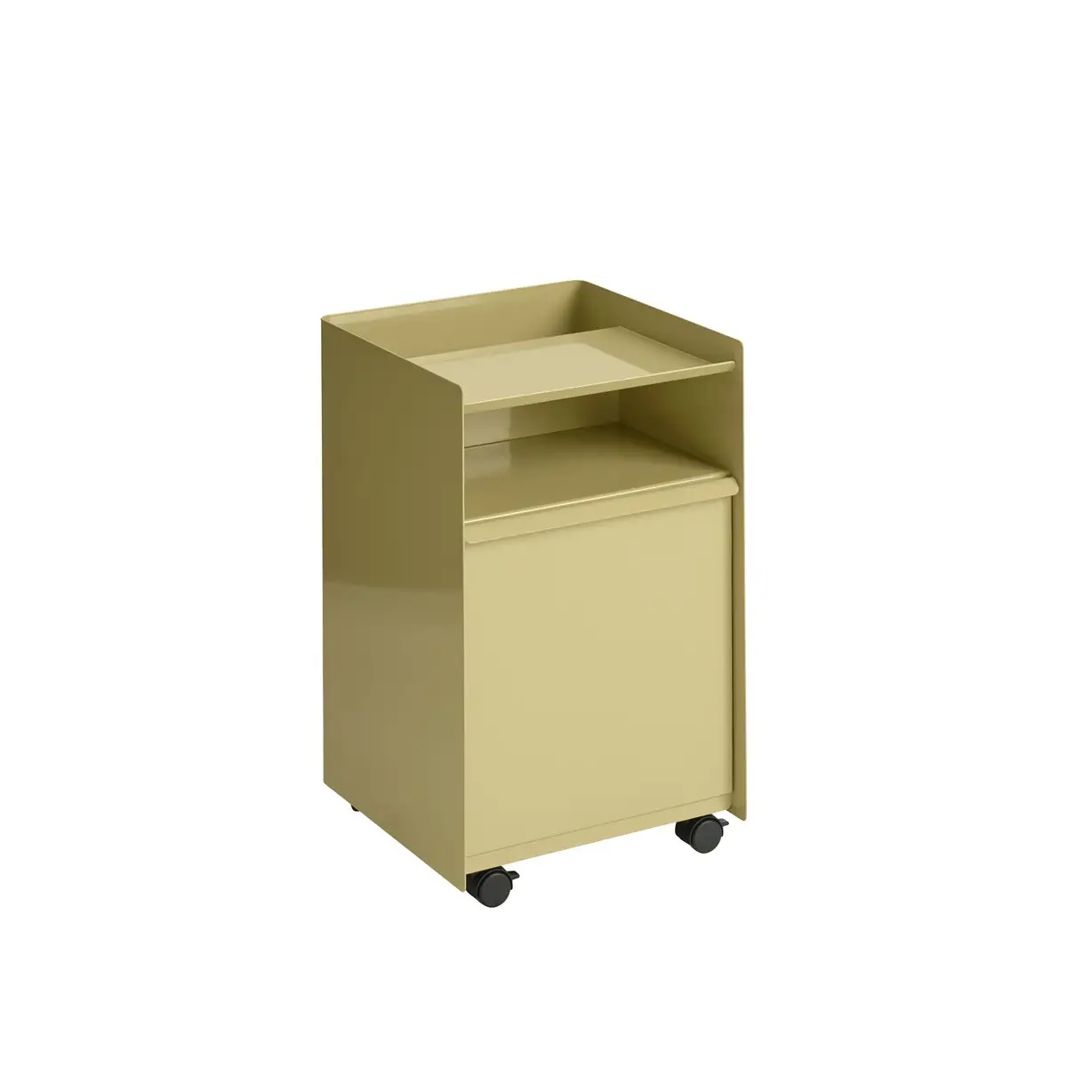 Muuto, Folded Trolley tralle, høyde 61,5 cm – Bark Beige Green