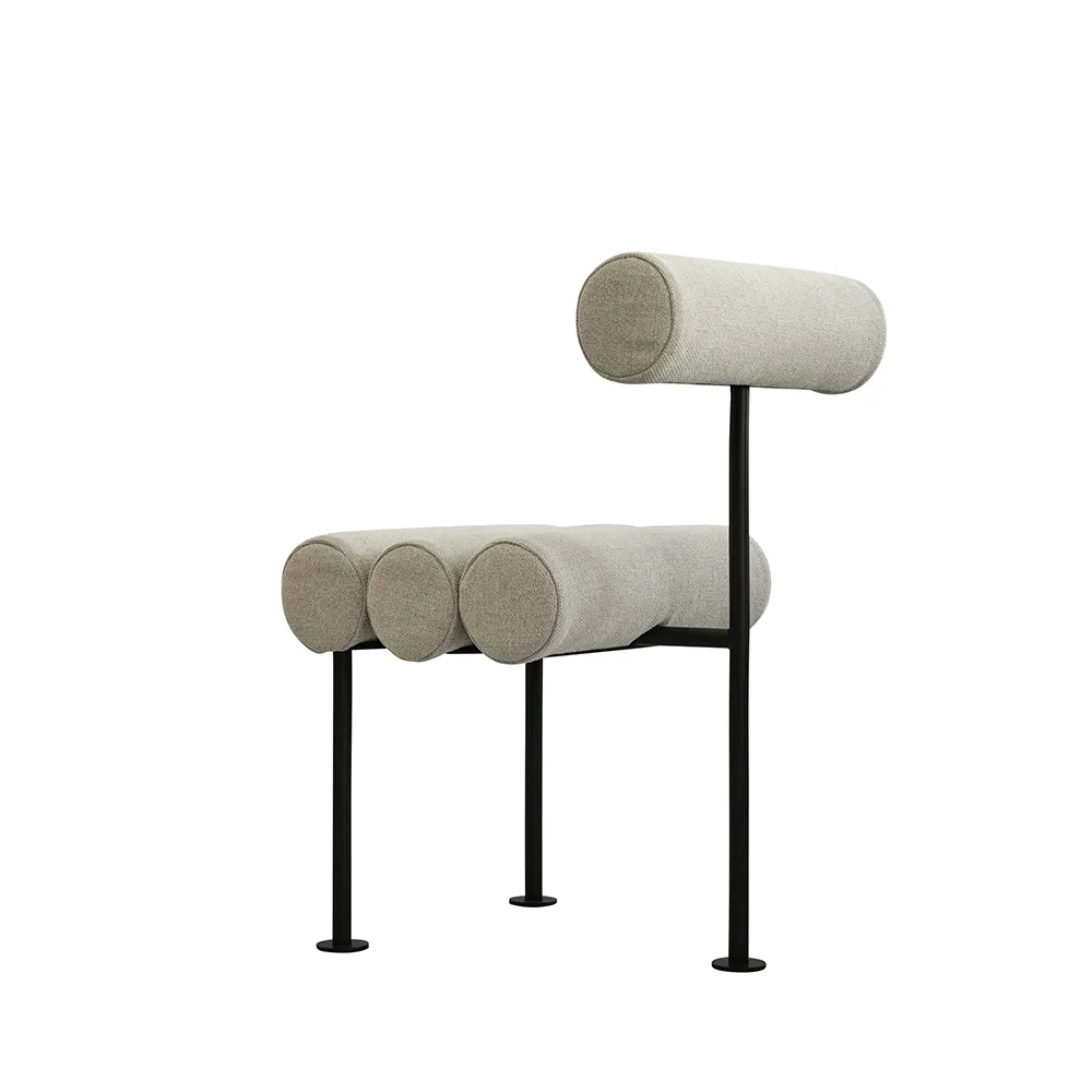 Hiro spisestol svart ramme - lin