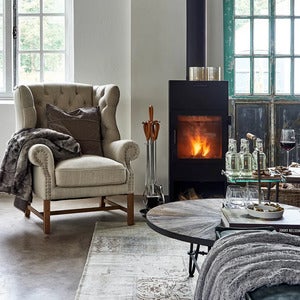 Franklin Park wingback lenestol linen flax