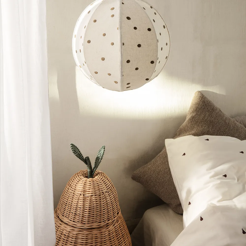 Pear flettet oppbevaringskurv stor