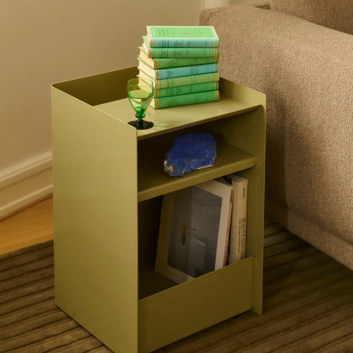 Folded Trolley tralle, høyde 61,5 cm – Bark Beige Green