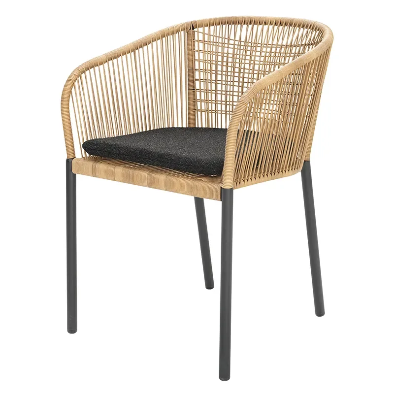 Brafab, Delta stol Antrasitt / Natural Wicker / Teddy Black Brafab, Delta stol Antrasitt / Natural Wicker / Teddy Black