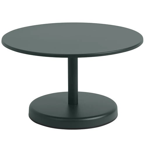 Linear Steel Salongbord Ø70 cm Dark Green 