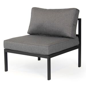 Leone midtdel svart/grå aluminium Brafab