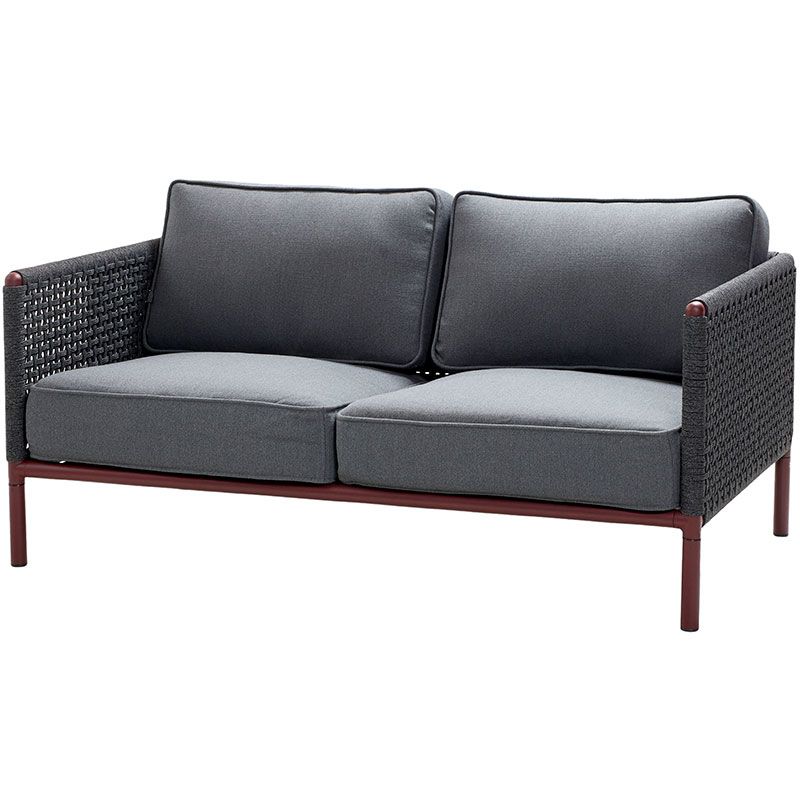 Encore 2-seters sofa  Grey / Bordeaux