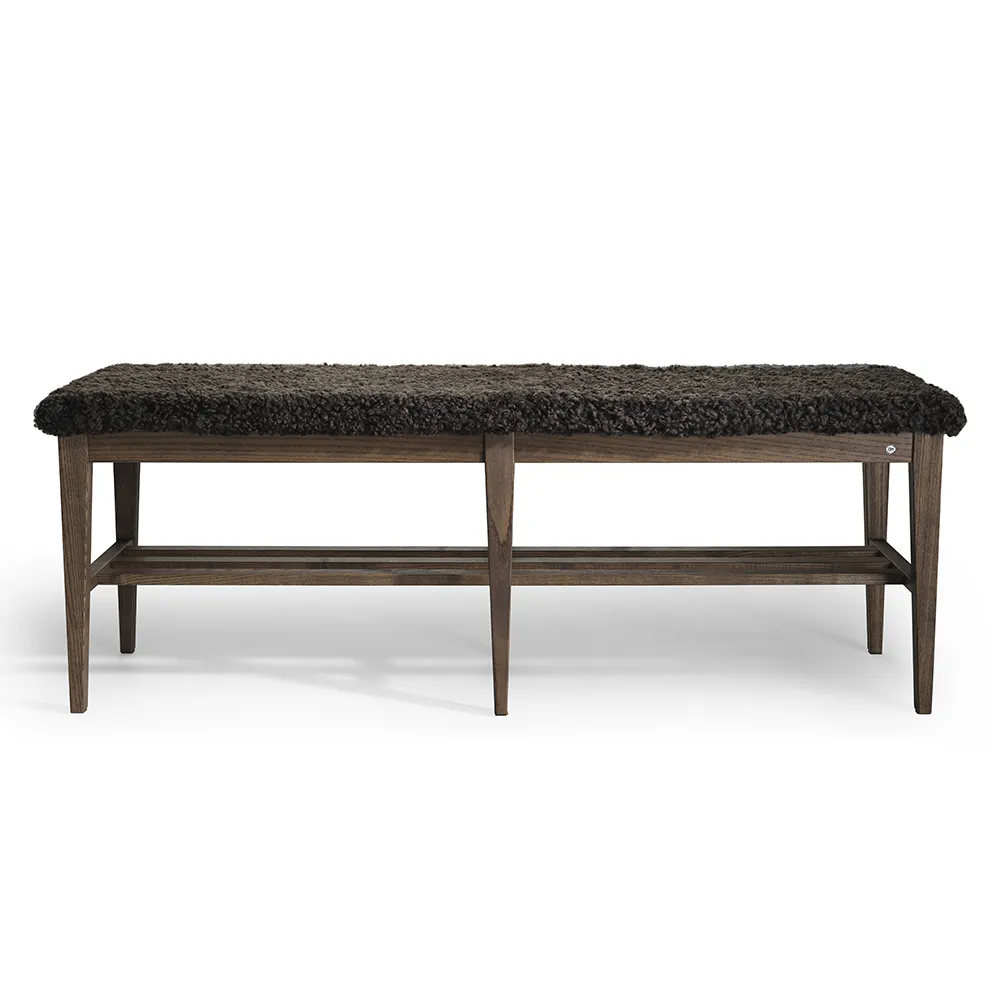 Nadja Bench 130 cm Brunoljet ask/safeskinn brun