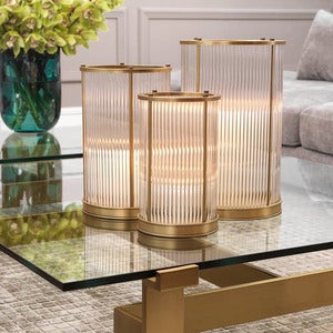 Hurricane Mayson L Antique Brass Lyslykt