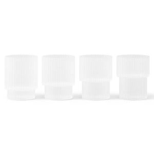 Ripple Små glass 4-pakning - Frosted