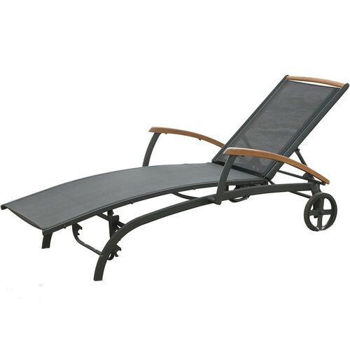 Andy hvilestol svart/svart teak