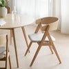 Waterton spisestol med armlener eik/beige stoff