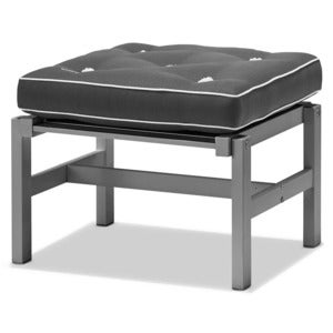 55x55cm skammel aluminium grå 