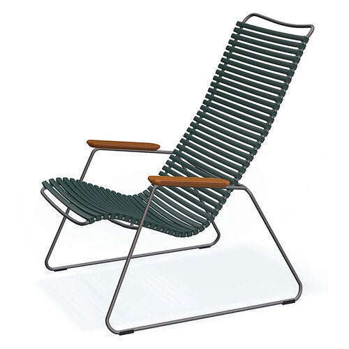 Click loungestol furu grønn/grå bambus