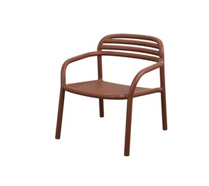 Bliss lenestol, stabelbar Desert red, aluminium