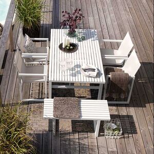 Vevi benk 41 x 105 cm hvit Brafab