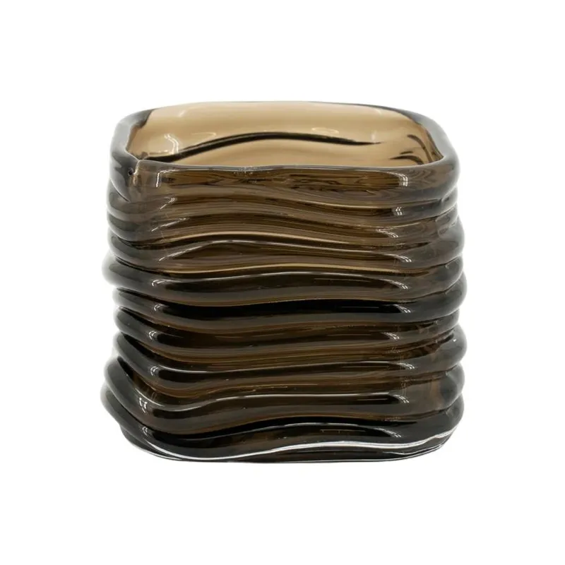 Rizo small 10x10x8 cm Glass Brun