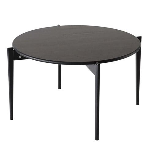 Tilia Sofabord Ø88 cm Svartbeiset eik