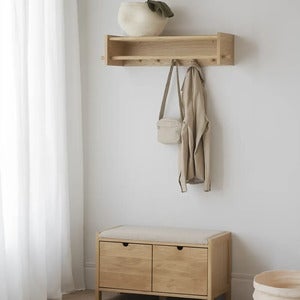 Hillmond hattehylle 80x28 cm eik