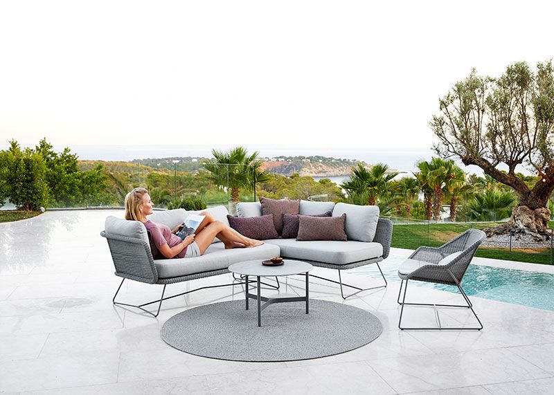 Horizon 2-seter venstre lysegrå