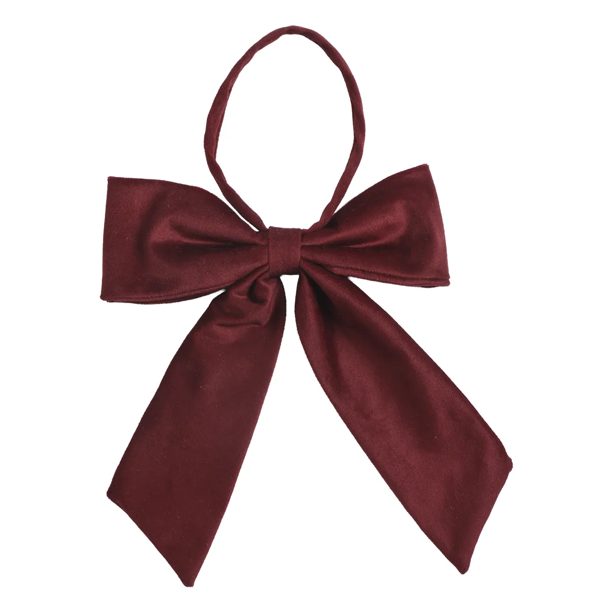 Julesløyfe i fløyel Velvet M Red B 22 cm