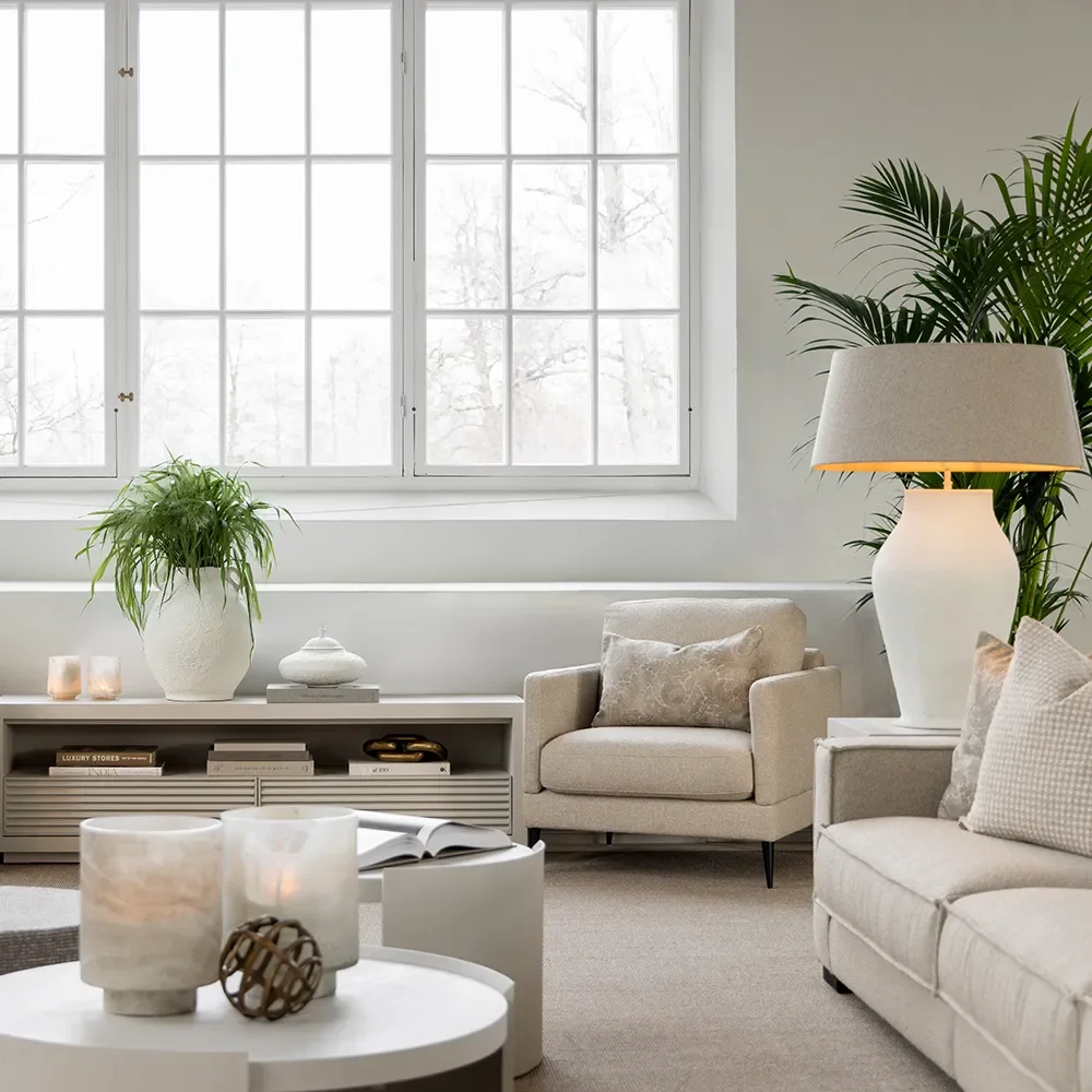 FIORA Bordlampe-Elfenben