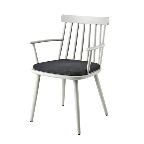 WINSOR Stol med armlener - Lys Grå/Ravn