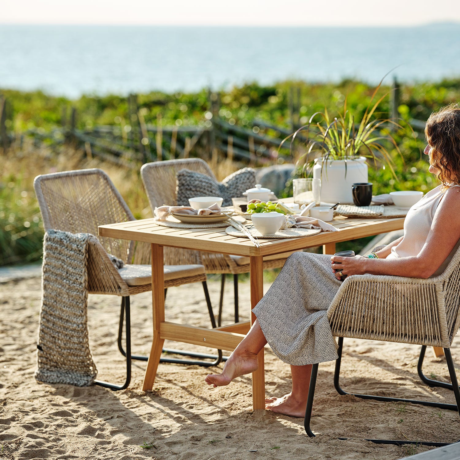 Kornell spisebord 90 X 150 cm natur teak Brafab