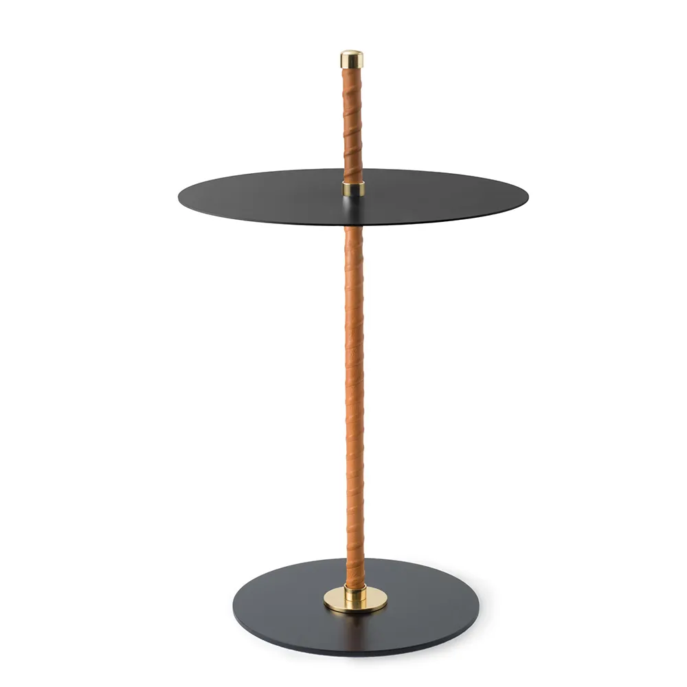 Klong, Cabaret sidebord Svart lær, messing og stål