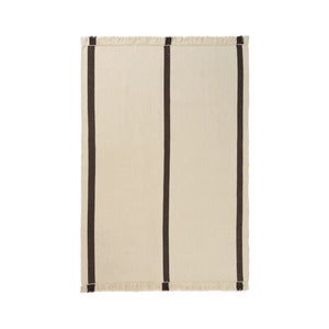 Calm Kelim Teppe 140x200 cm - Off-white/Coffee
