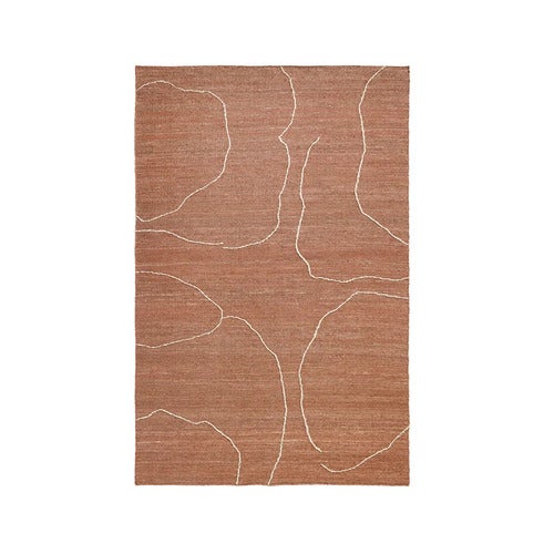Håndvevd Teppe i Jute Gesso Terracotta 200x300 cm