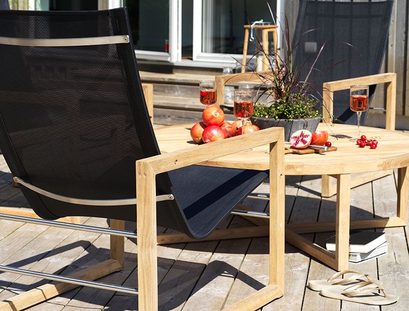 Vevi lenestol natur/svart Brafab